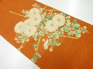 アンティーク　菊模様織出し夏用袋帯（材料）